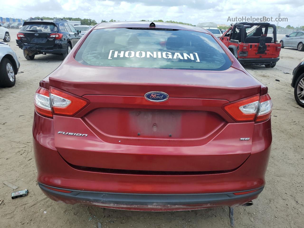 2014 Ford Fusion Se Красный vin: 3FA6P0H74ER350560