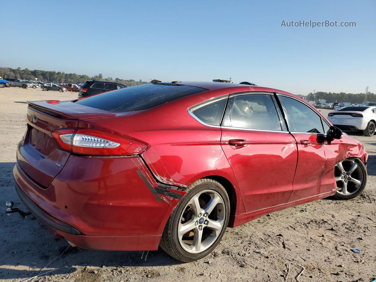 2015 Ford Fusion Se Красный vin: 3FA6P0H74FR142907