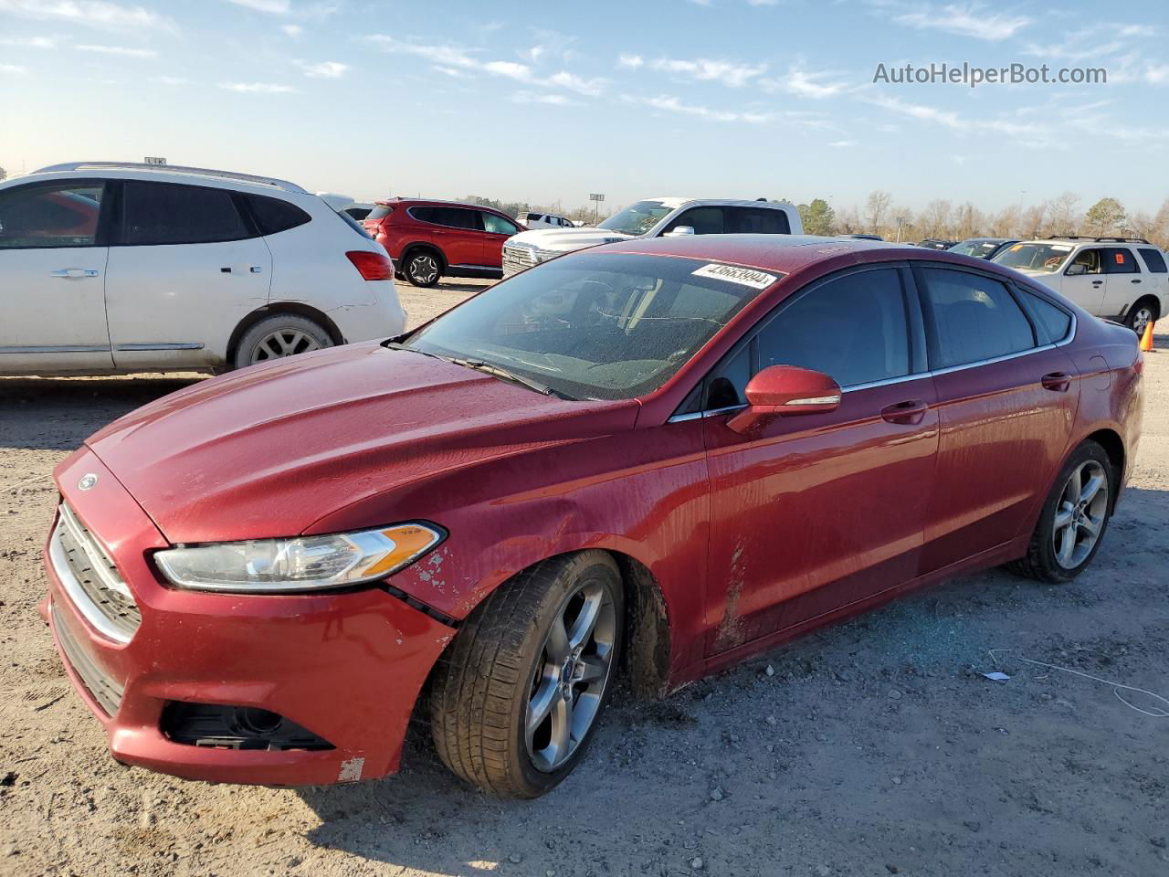 2015 Ford Fusion Se Красный vin: 3FA6P0H74FR142907