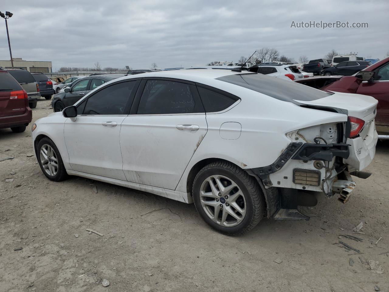 2015 Ford Fusion Se White vin: 3FA6P0H74FR145273