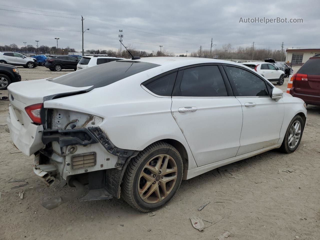 2015 Ford Fusion Se White vin: 3FA6P0H74FR145273