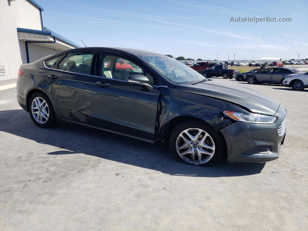 2015 Ford Fusion Se Gray vin: 3FA6P0H74FR195851