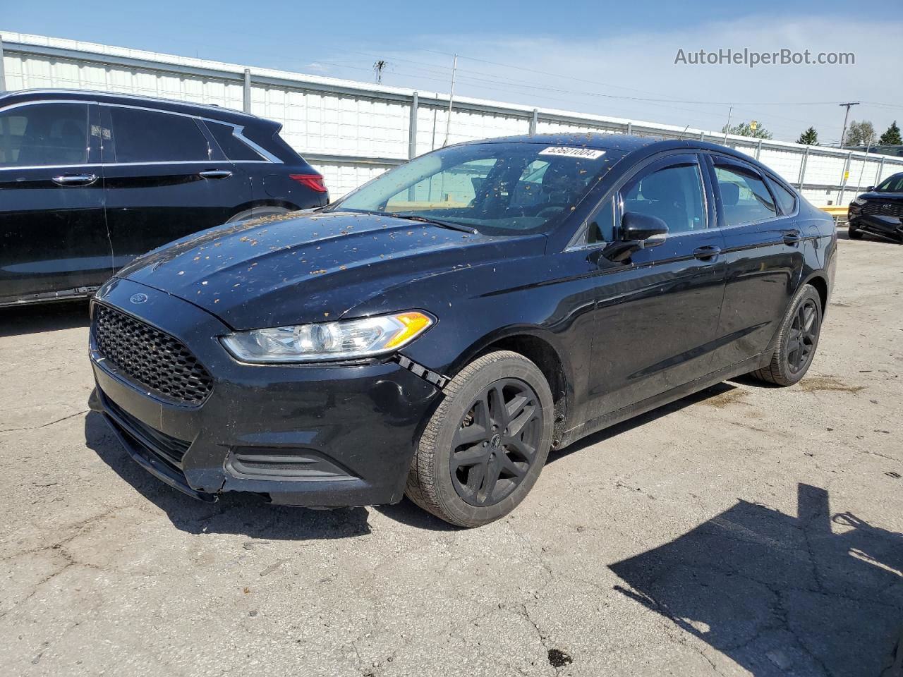 2016 Ford Fusion Se Black vin: 3FA6P0H74GR103140