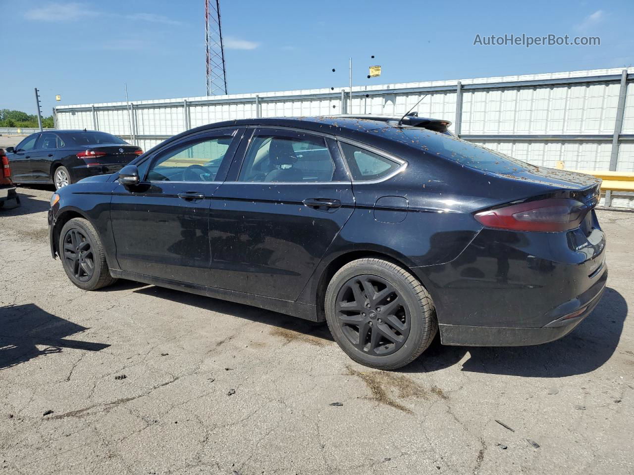 2016 Ford Fusion Se Black vin: 3FA6P0H74GR103140