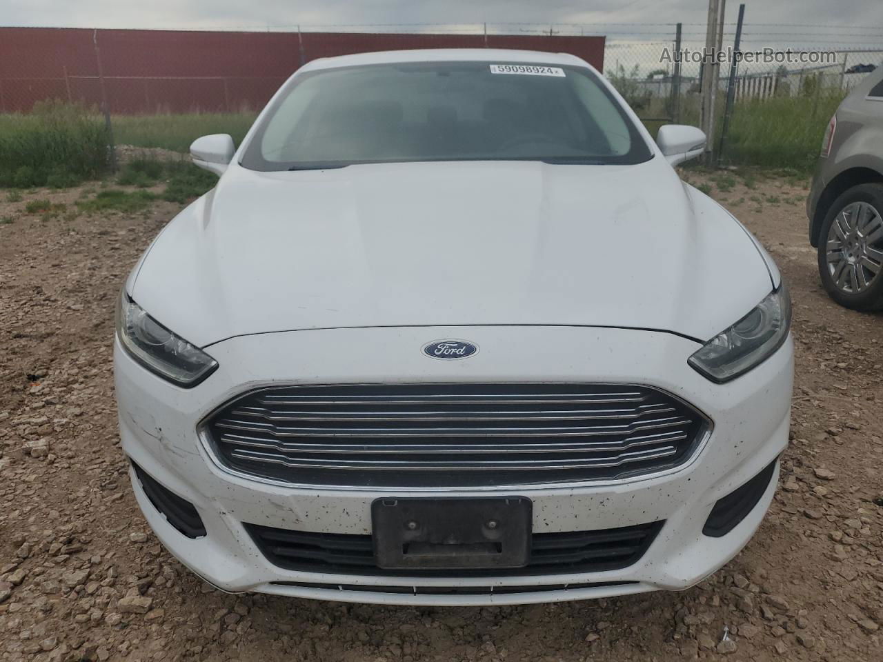 2016 Ford Fusion Se White vin: 3FA6P0H74GR151687