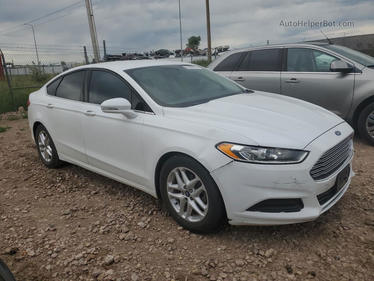 2016 Ford Fusion Se White vin: 3FA6P0H74GR151687