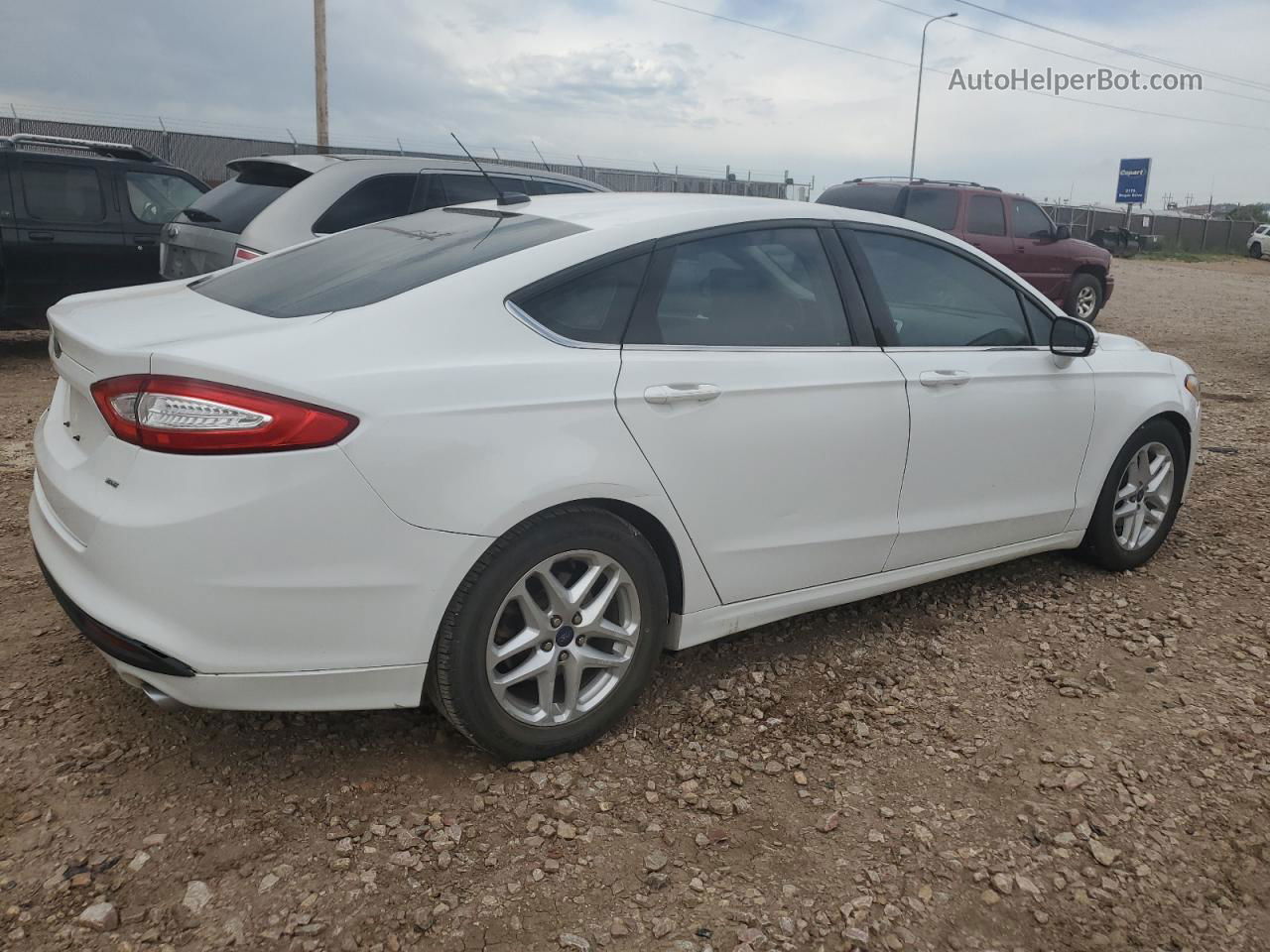 2016 Ford Fusion Se White vin: 3FA6P0H74GR151687