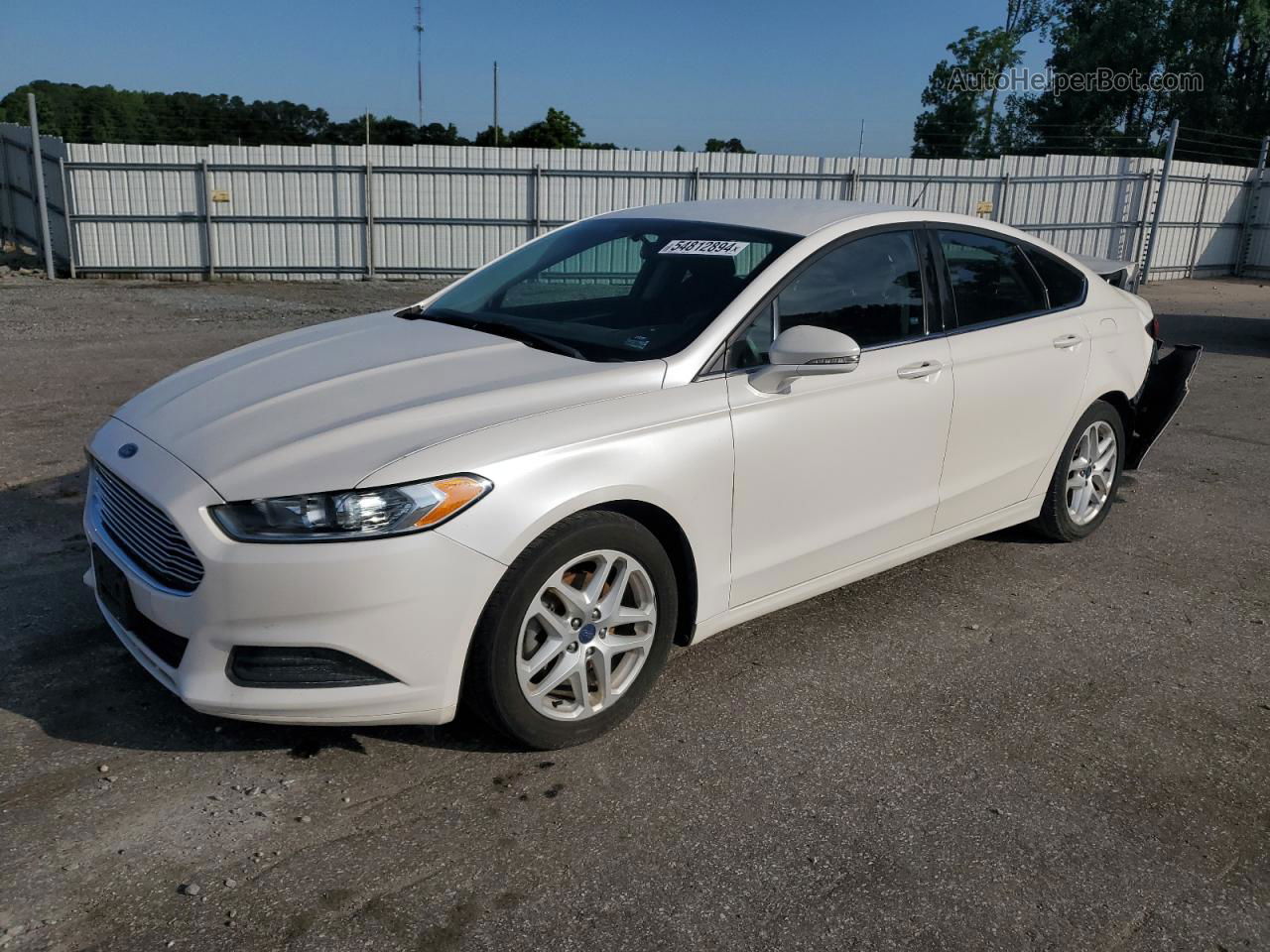 2016 Ford Fusion Se White vin: 3FA6P0H74GR202590