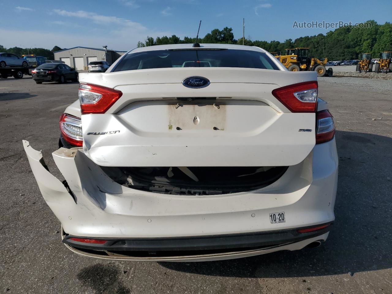 2016 Ford Fusion Se White vin: 3FA6P0H74GR202590