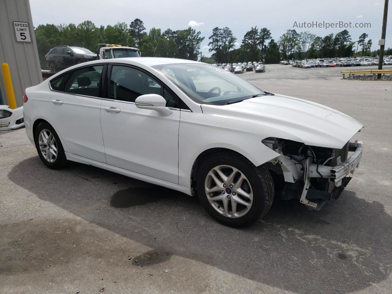 2016 Ford Fusion Se White vin: 3FA6P0H74GR240093