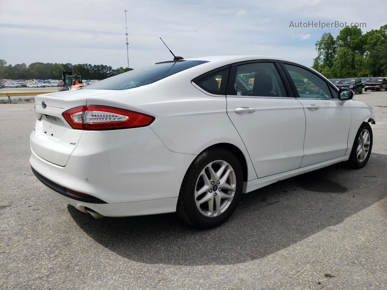 2016 Ford Fusion Se White vin: 3FA6P0H74GR240093