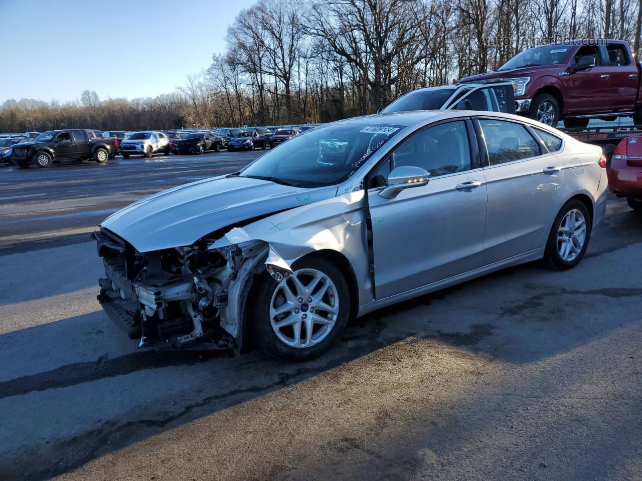 2016 Ford Fusion Se Silver vin: 3FA6P0H74GR300017