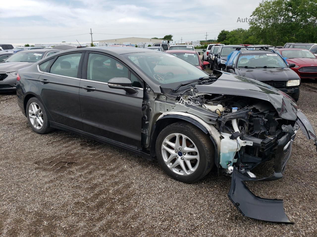 2016 Ford Fusion Se Черный vin: 3FA6P0H74GR346074