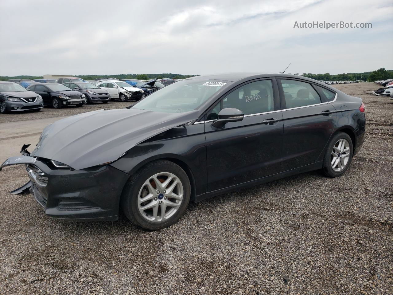 2016 Ford Fusion Se Черный vin: 3FA6P0H74GR346074