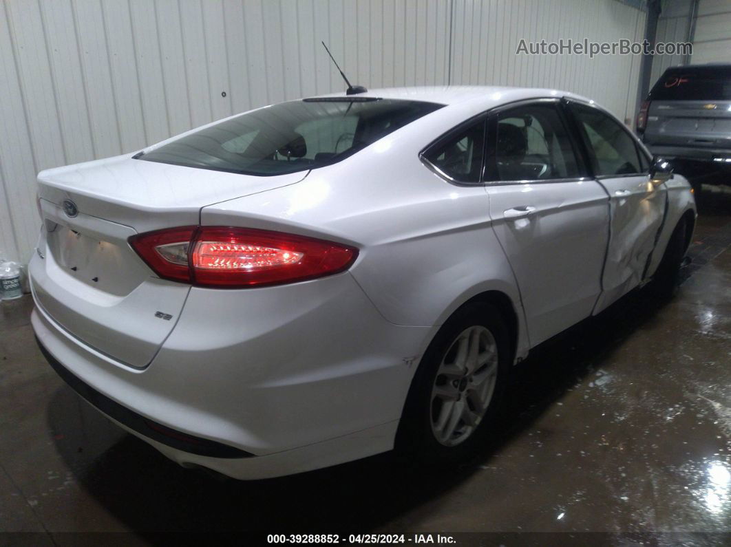 2016 Ford Fusion Se Белый vin: 3FA6P0H74GR358337