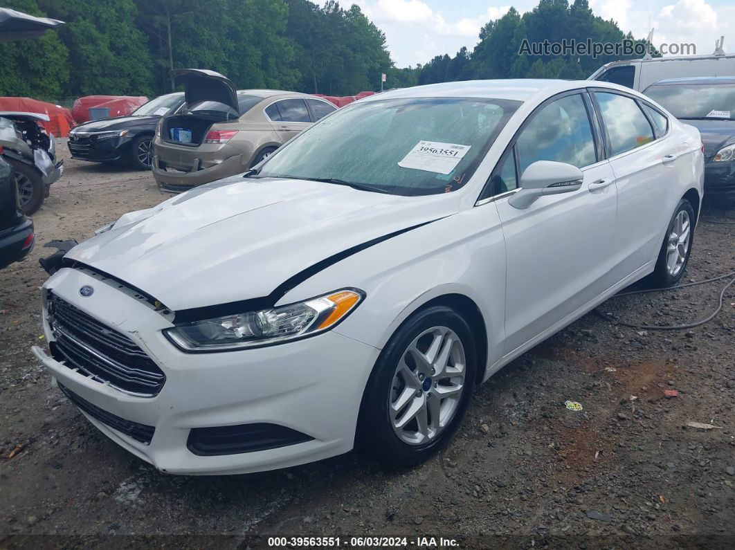 2016 Ford Fusion Se White vin: 3FA6P0H74GR390320