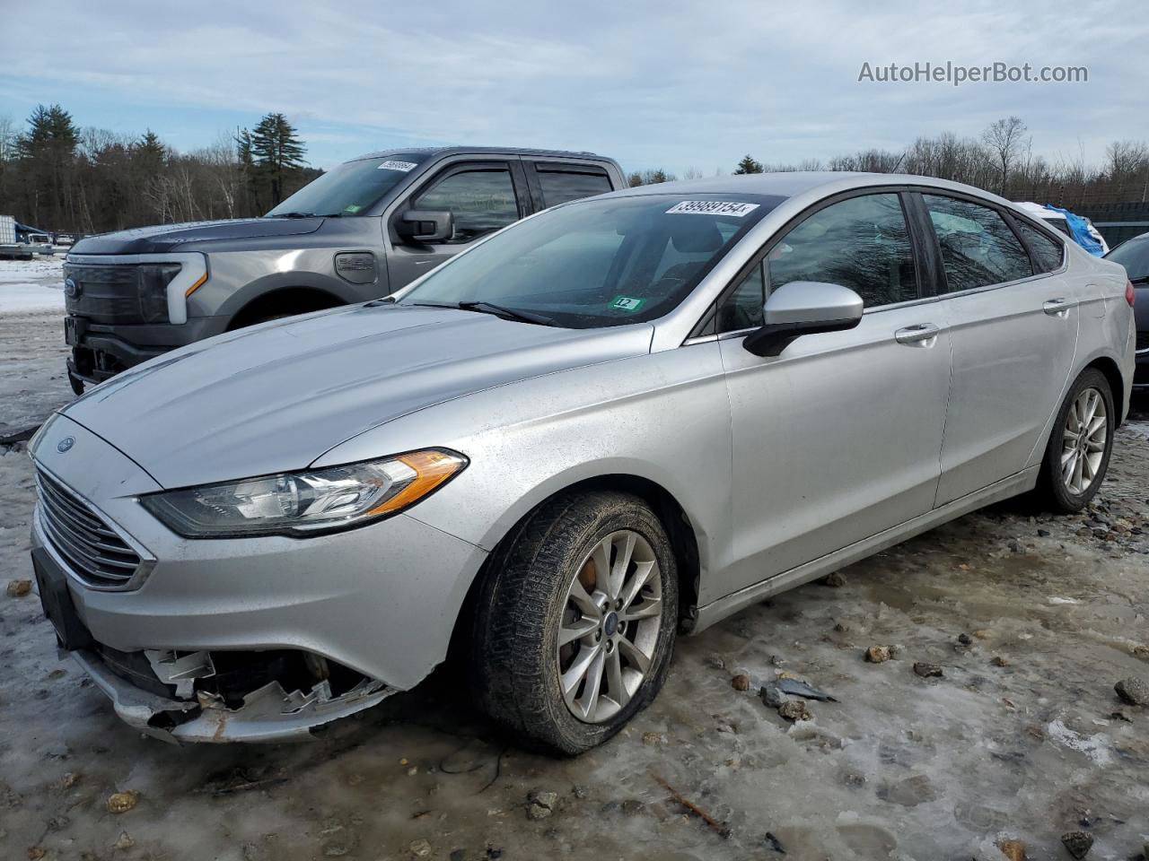 2017 Ford Fusion Se Silver vin: 3FA6P0H74HR102099