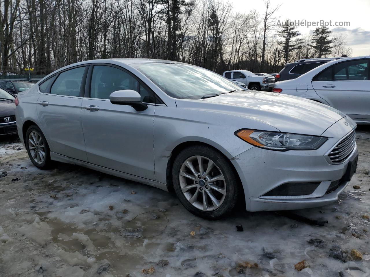 2017 Ford Fusion Se Silver vin: 3FA6P0H74HR102099