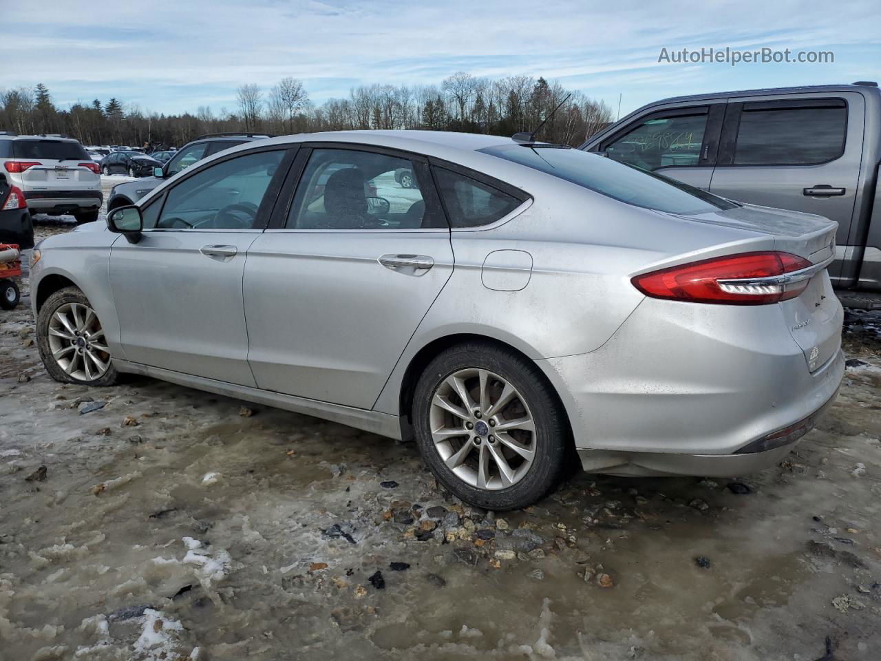 2017 Ford Fusion Se Silver vin: 3FA6P0H74HR102099