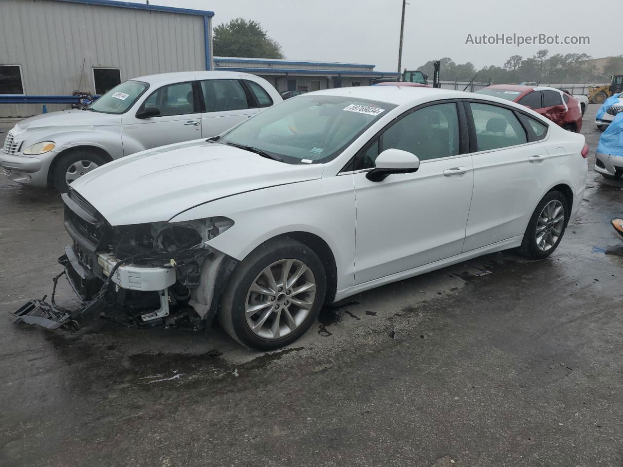 2017 Ford Fusion Se White vin: 3FA6P0H74HR158575