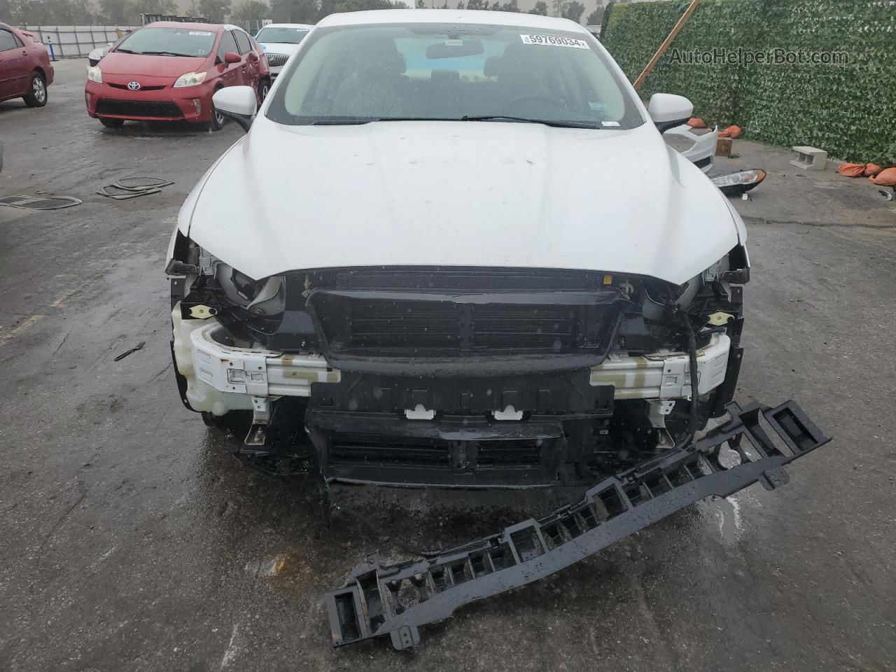 2017 Ford Fusion Se White vin: 3FA6P0H74HR158575