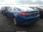 2017 Ford Fusion Se Синий vin: 3FA6P0H74HR174257