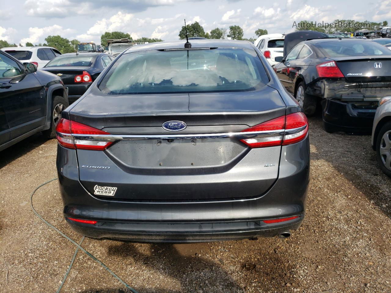 2017 Ford Fusion Se Gray vin: 3FA6P0H74HR199160