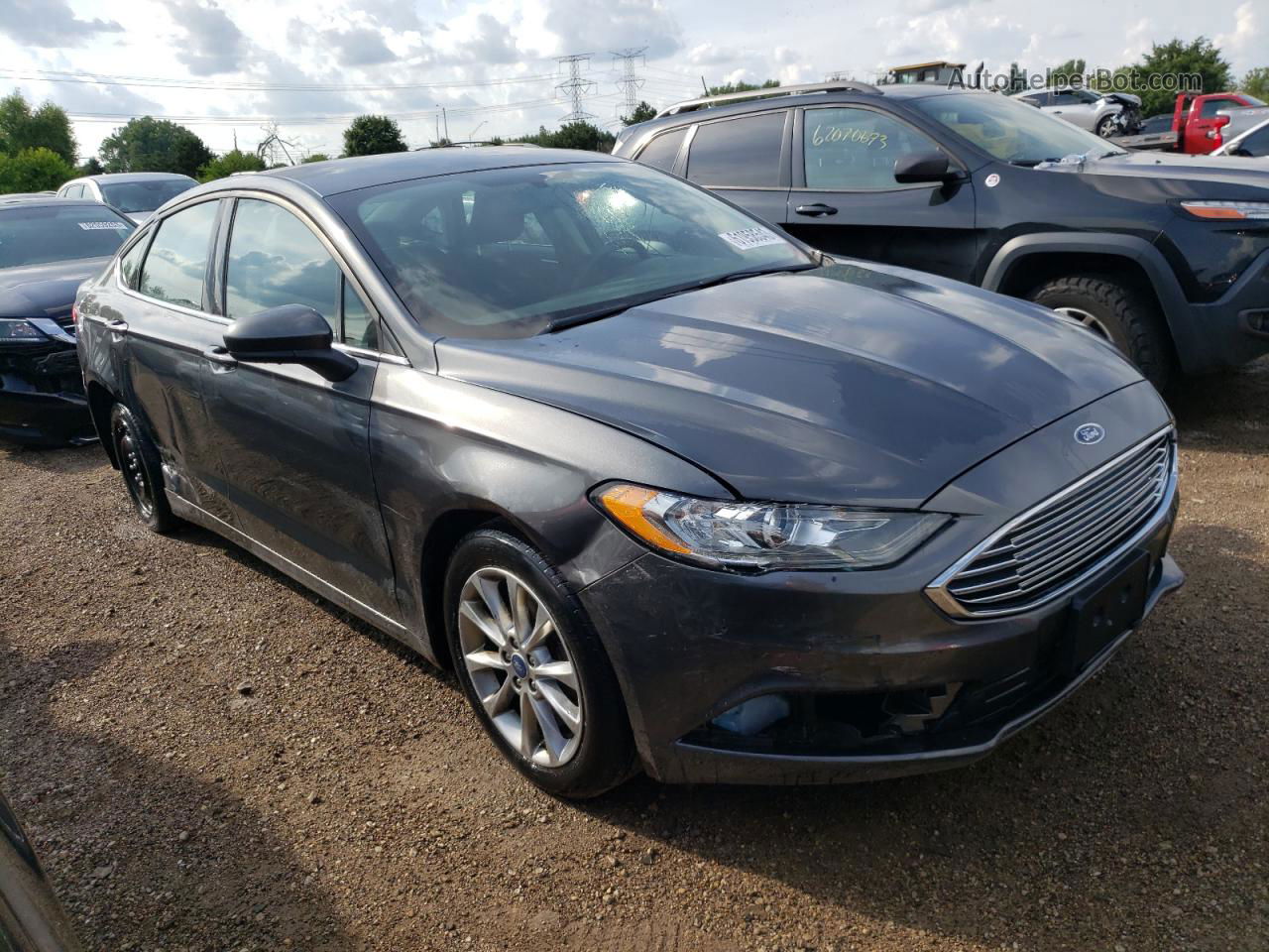 2017 Ford Fusion Se Серый vin: 3FA6P0H74HR199160