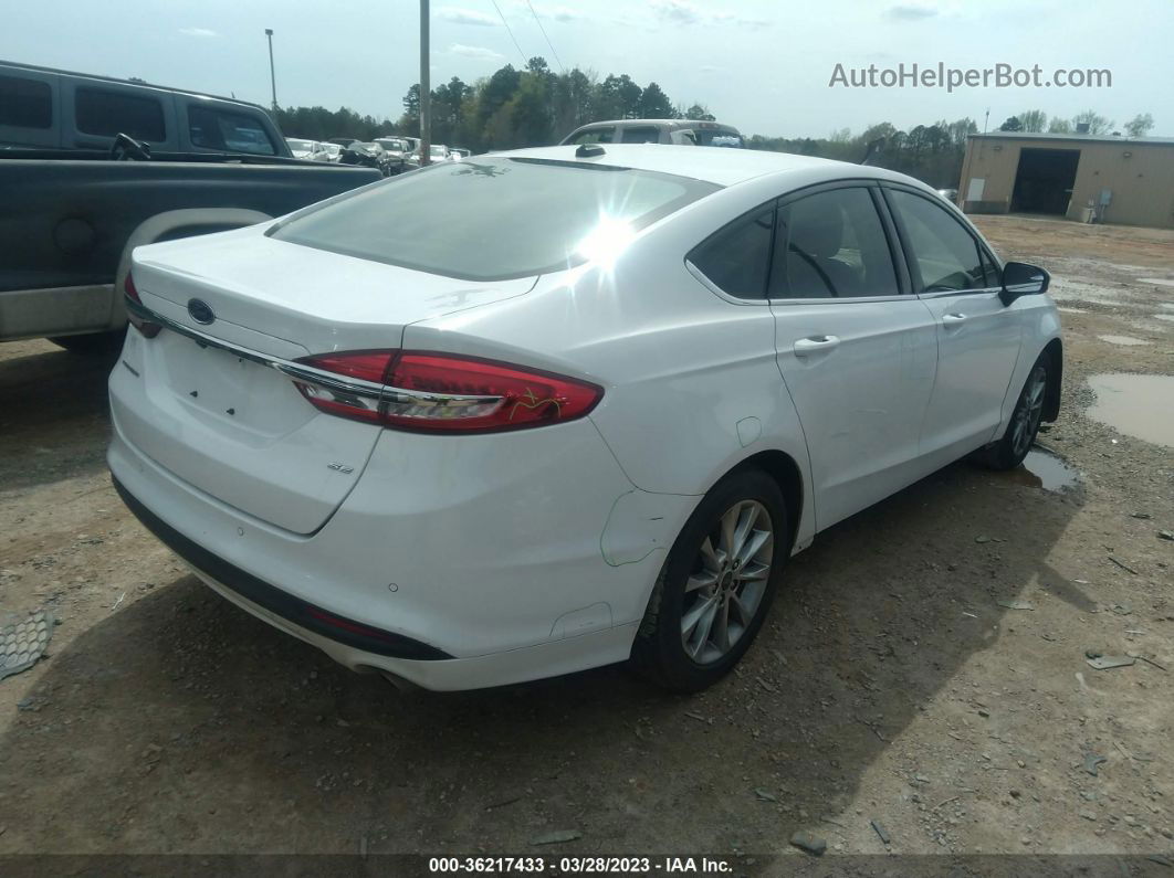 2017 Ford Fusion Se White vin: 3FA6P0H74HR355620