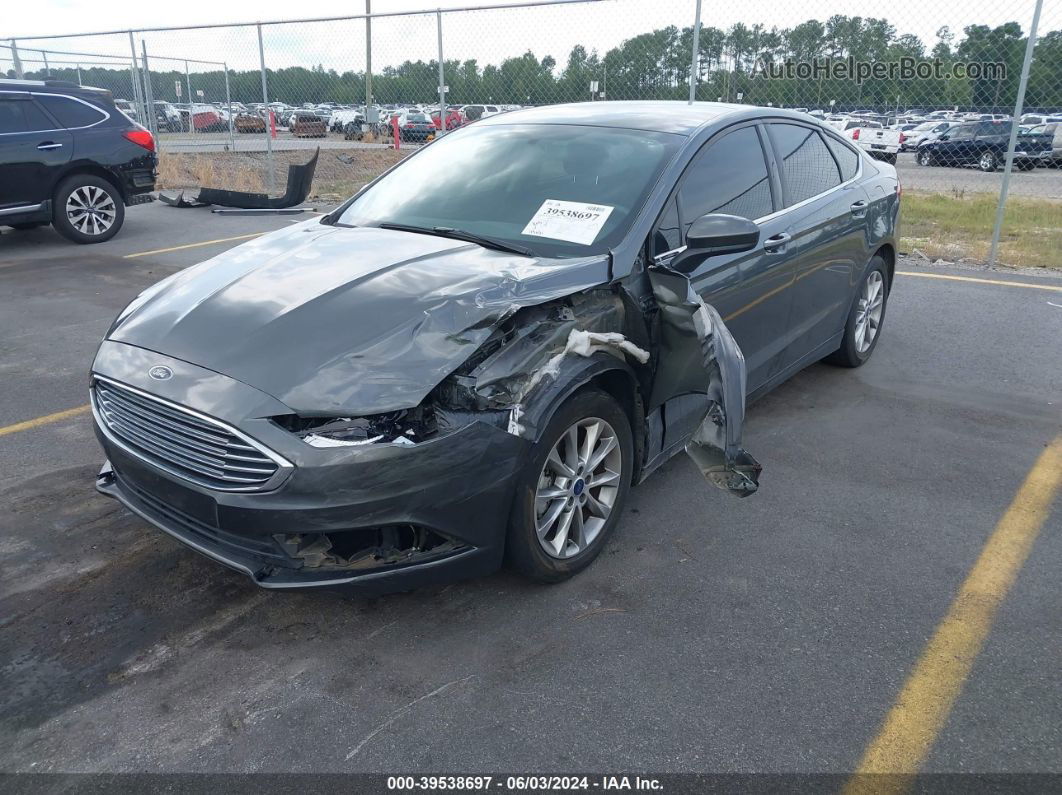 2017 Ford Fusion Se Gray vin: 3FA6P0H74HR410759