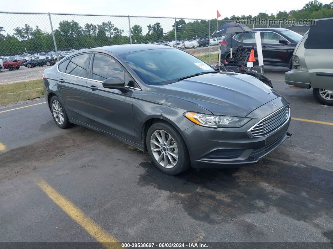 2017 Ford Fusion Se Gray vin: 3FA6P0H74HR410759