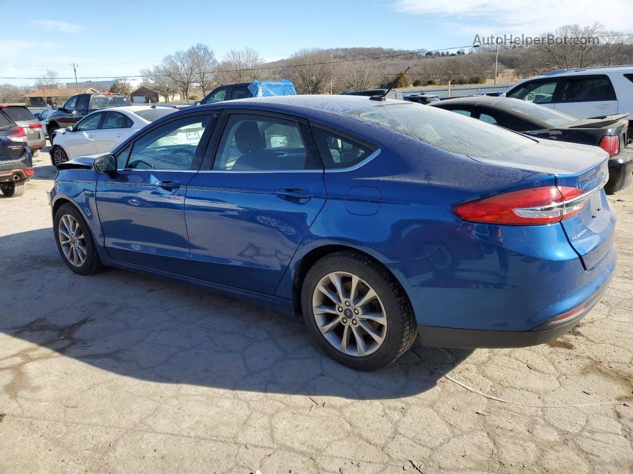 2017 Ford Fusion Se Blue vin: 3FA6P0H74HR414715