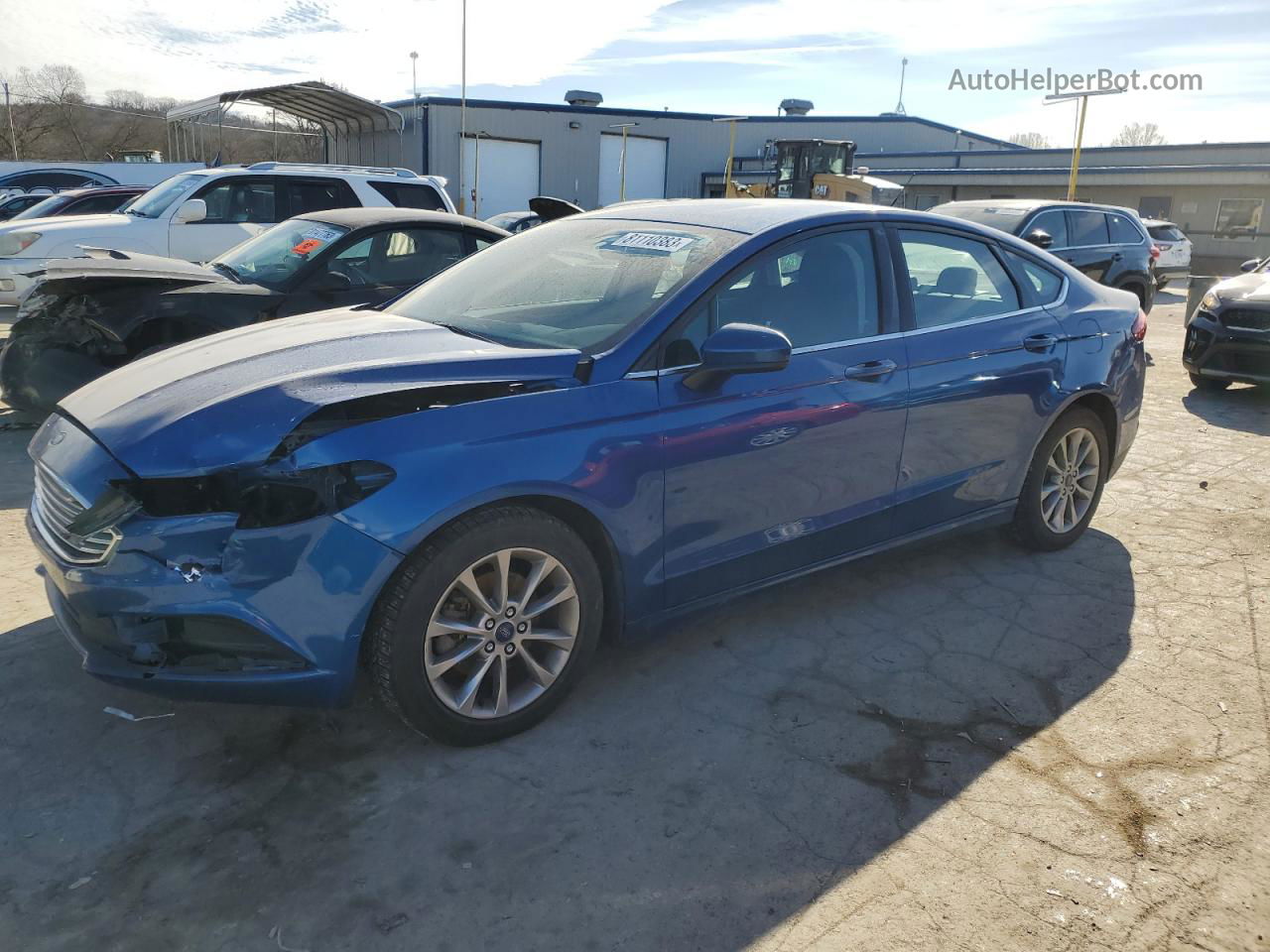 2017 Ford Fusion Se Blue vin: 3FA6P0H74HR414715