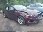 2018 Ford Fusion Se Burgundy vin: 3FA6P0H74JR114534