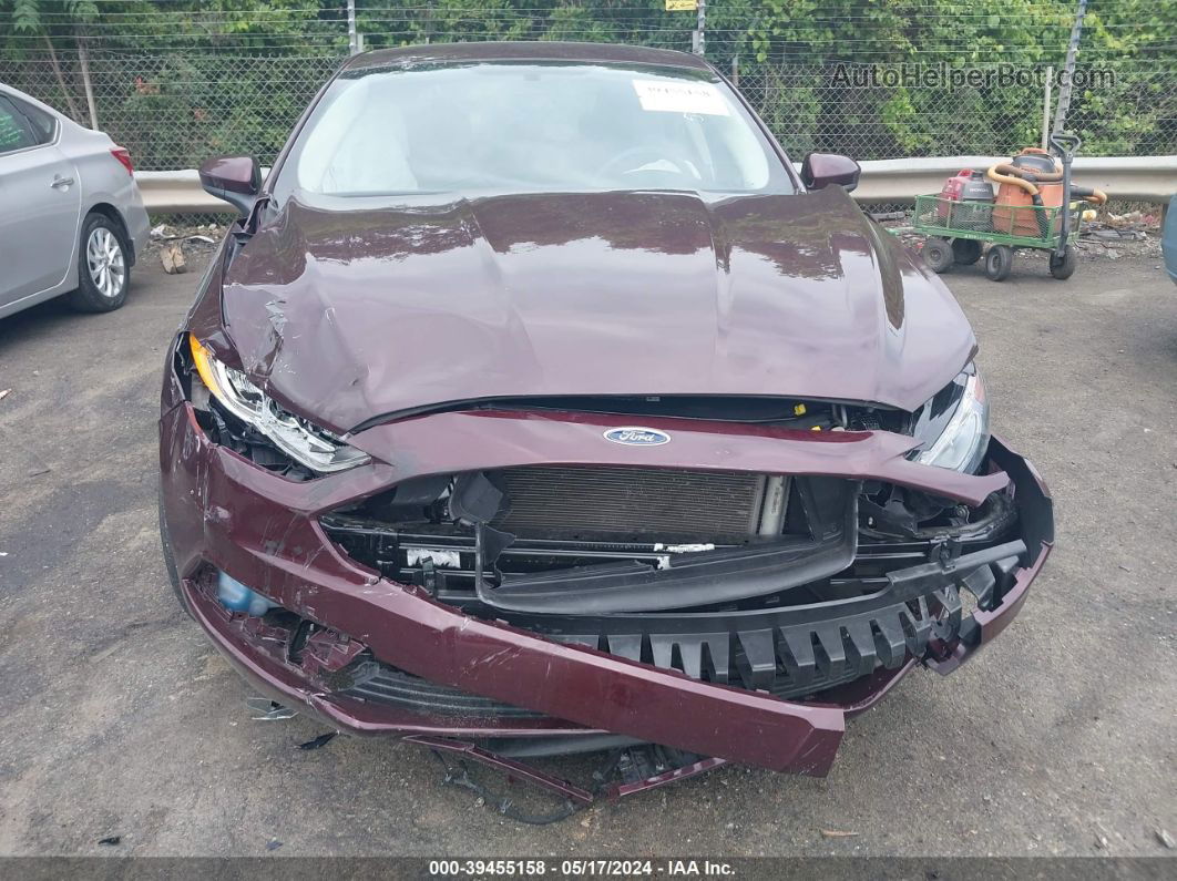 2018 Ford Fusion Se Burgundy vin: 3FA6P0H74JR114534