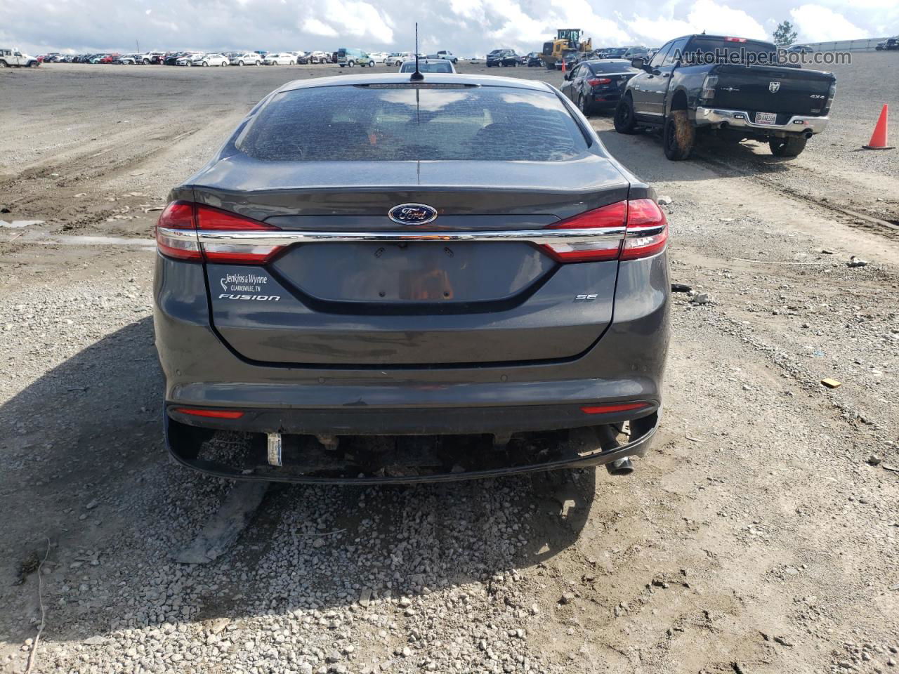 2018 Ford Fusion Se Charcoal vin: 3FA6P0H74JR174698