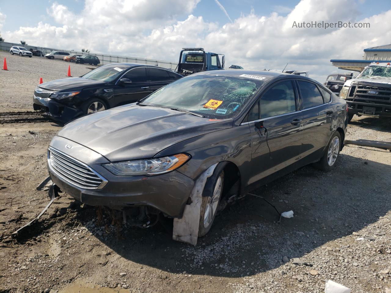 2018 Ford Fusion Se Charcoal vin: 3FA6P0H74JR174698