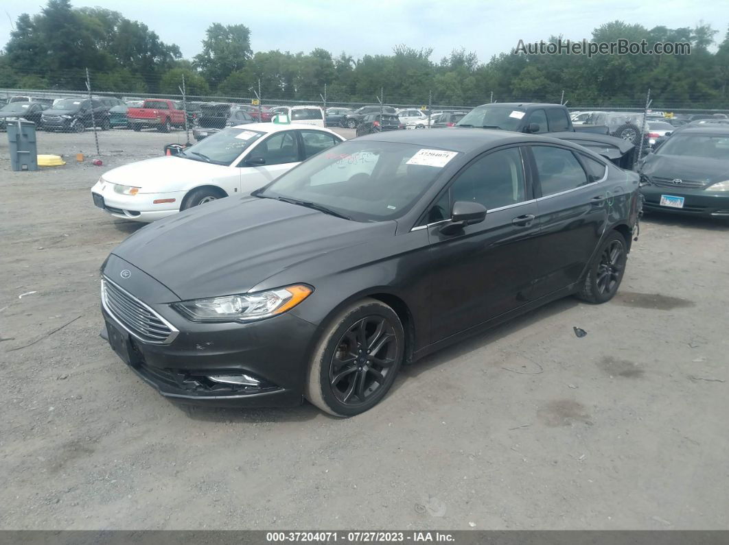 2018 Ford Fusion Se Gray vin: 3FA6P0H74JR184650