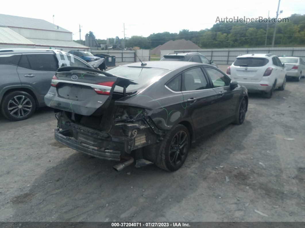 2018 Ford Fusion Se Gray vin: 3FA6P0H74JR184650