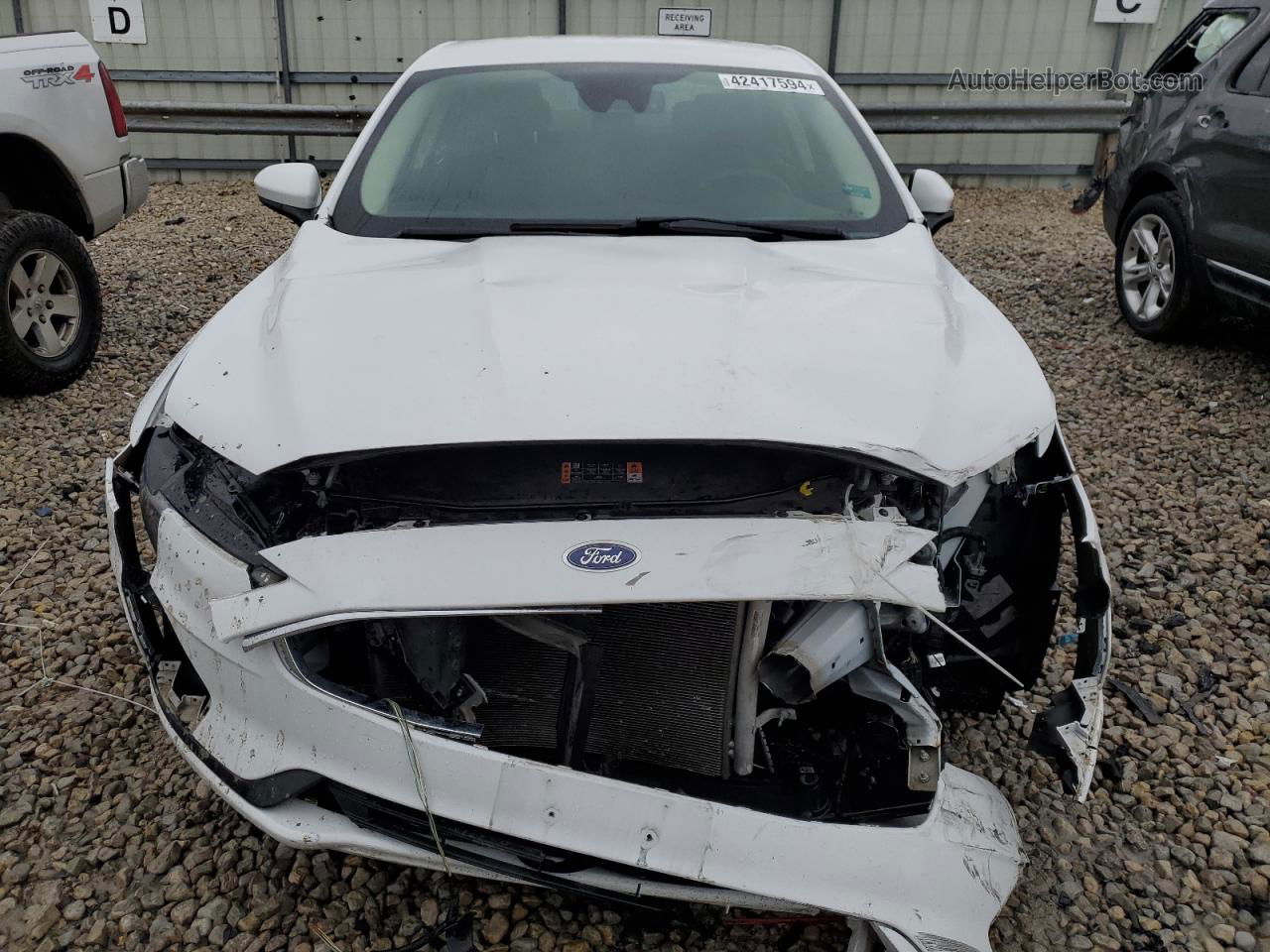 2019 Ford Fusion Se White vin: 3FA6P0H74KR104703