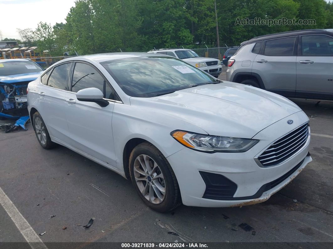 2020 Ford Fusion Se White vin: 3FA6P0H74LR128999