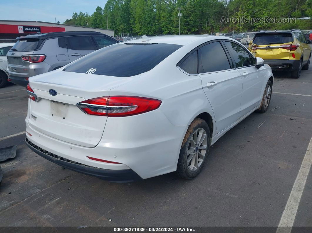 2020 Ford Fusion Se White vin: 3FA6P0H74LR128999