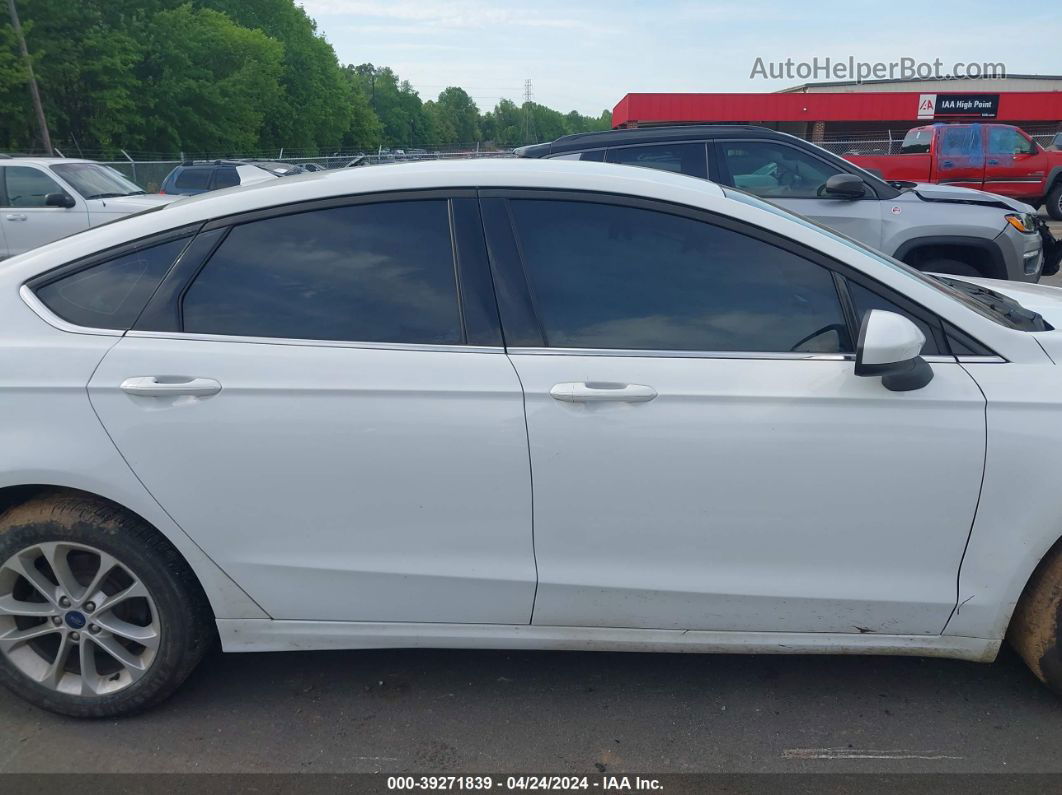 2020 Ford Fusion Se White vin: 3FA6P0H74LR128999