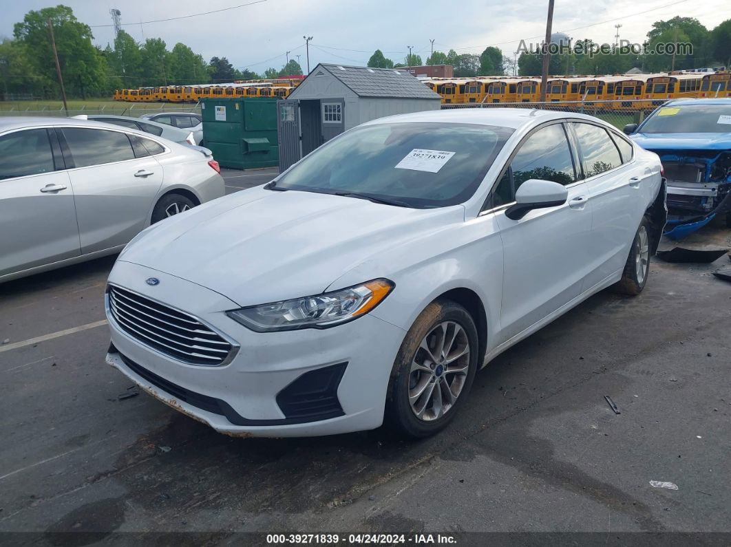 2020 Ford Fusion Se White vin: 3FA6P0H74LR128999