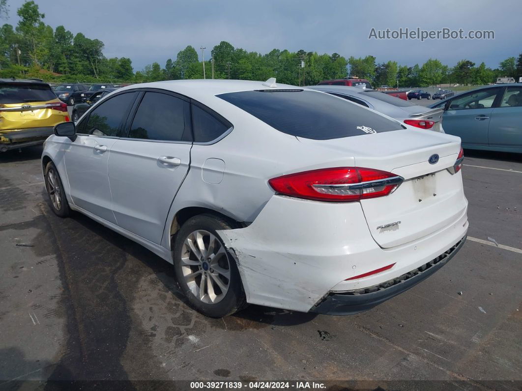 2020 Ford Fusion Se White vin: 3FA6P0H74LR128999