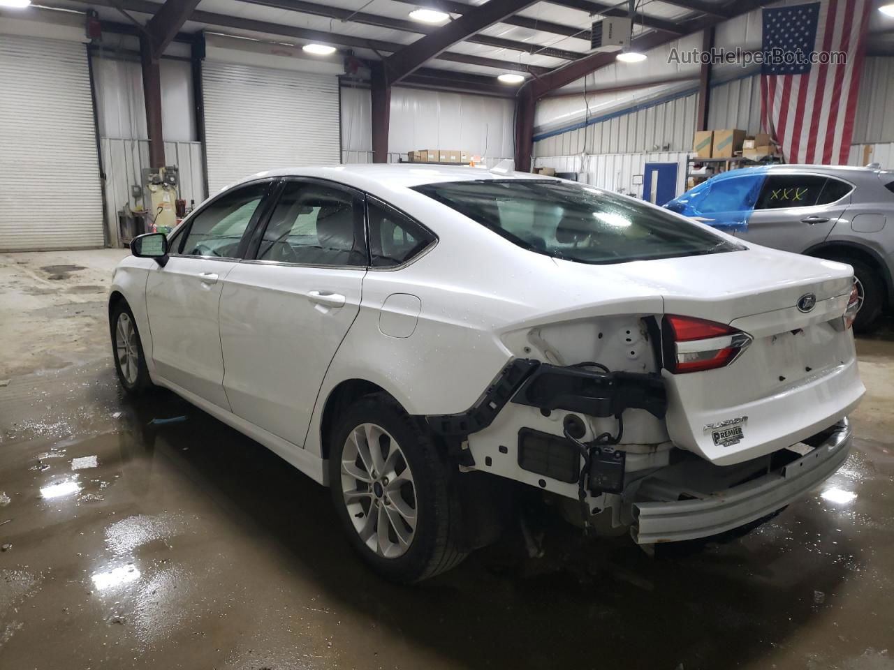 2020 Ford Fusion Se White vin: 3FA6P0H74LR129120