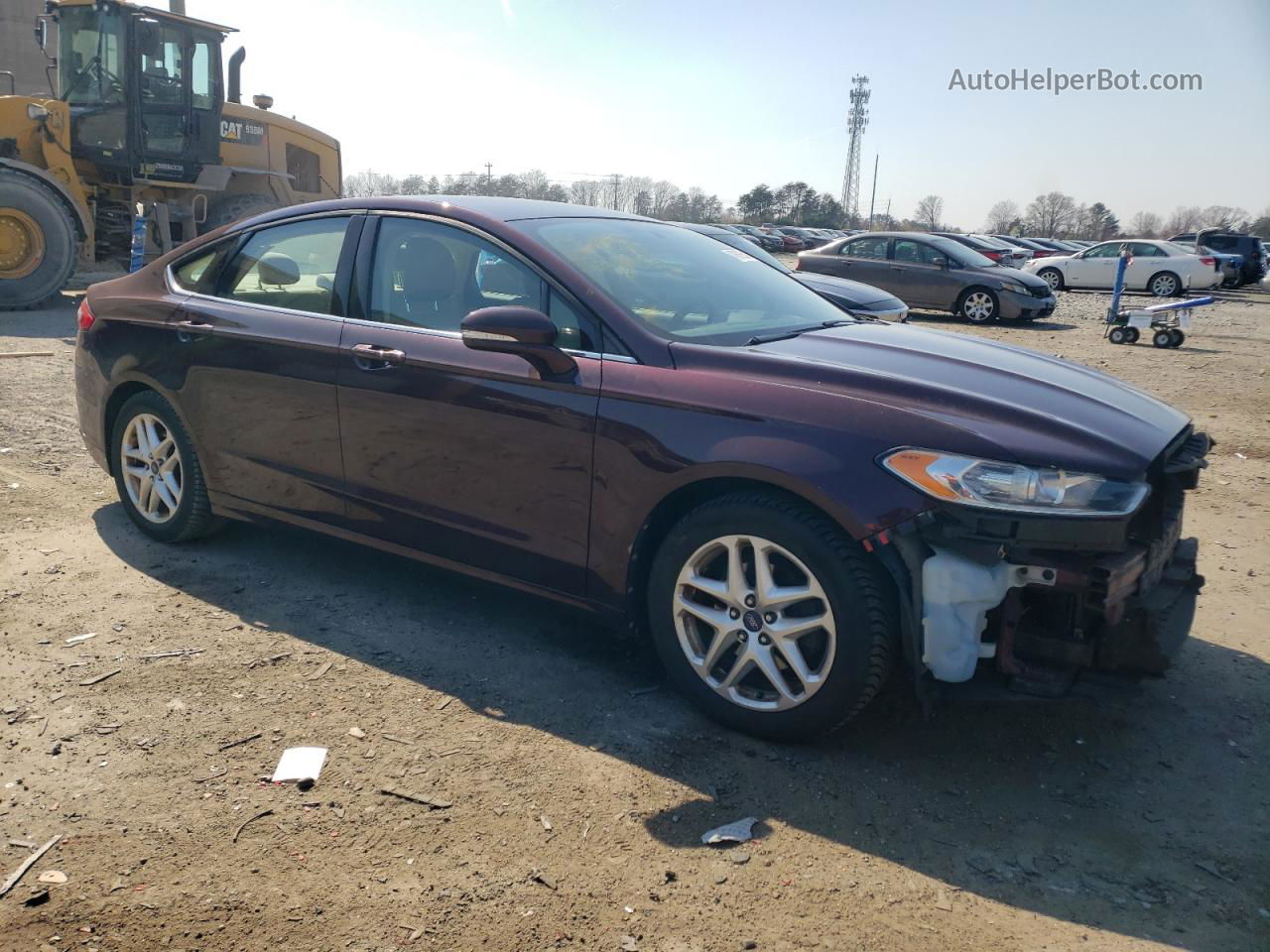 2013 Ford Fusion Se Burgundy vin: 3FA6P0H75DR123117