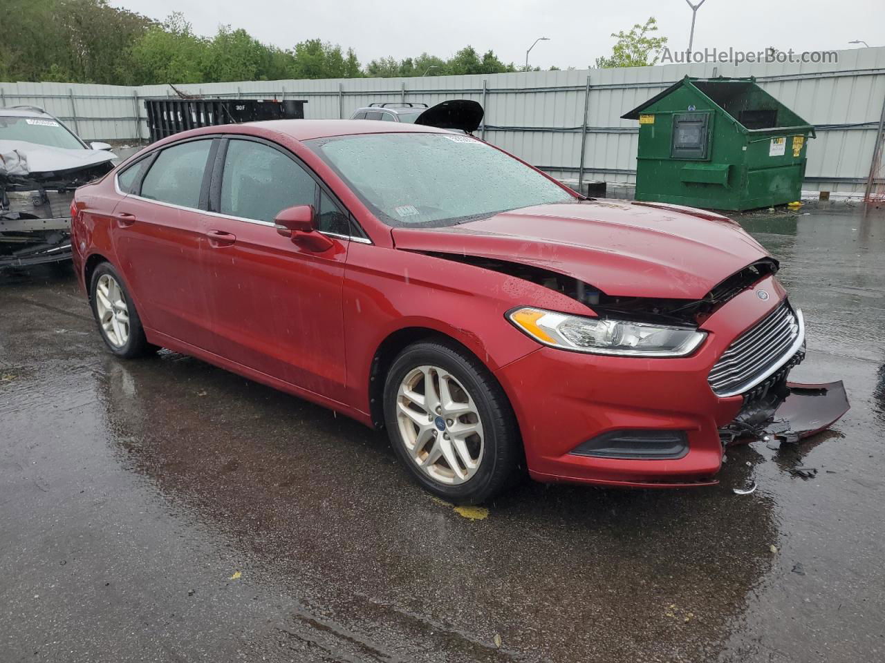 2013 Ford Fusion Se Red vin: 3FA6P0H75DR130066