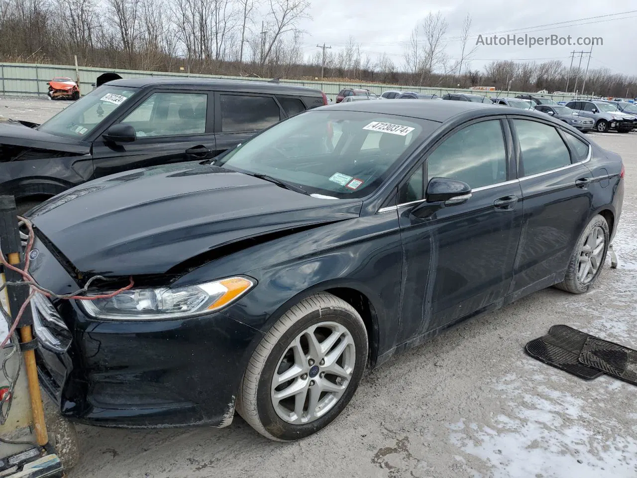 2014 Ford Fusion Se Black vin: 3FA6P0H75ER230203