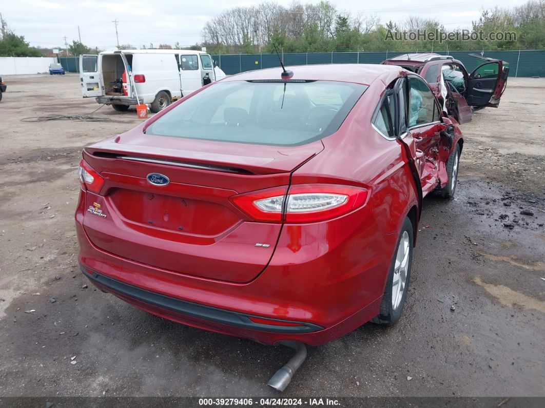 2014 Ford Fusion Se Maroon vin: 3FA6P0H75ER262214